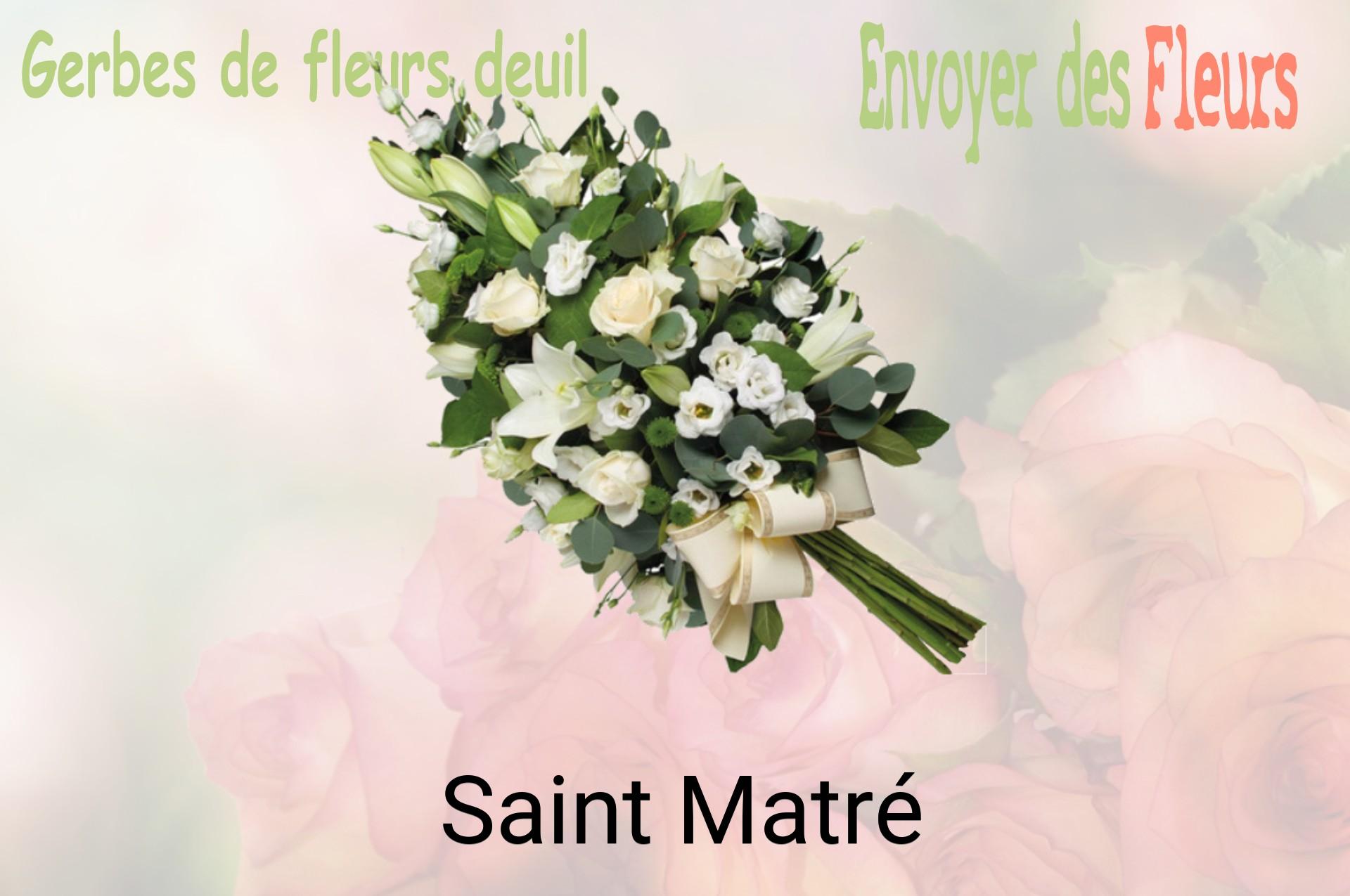 Gerbe de fleurs de deuil livrée à Saint-Matré